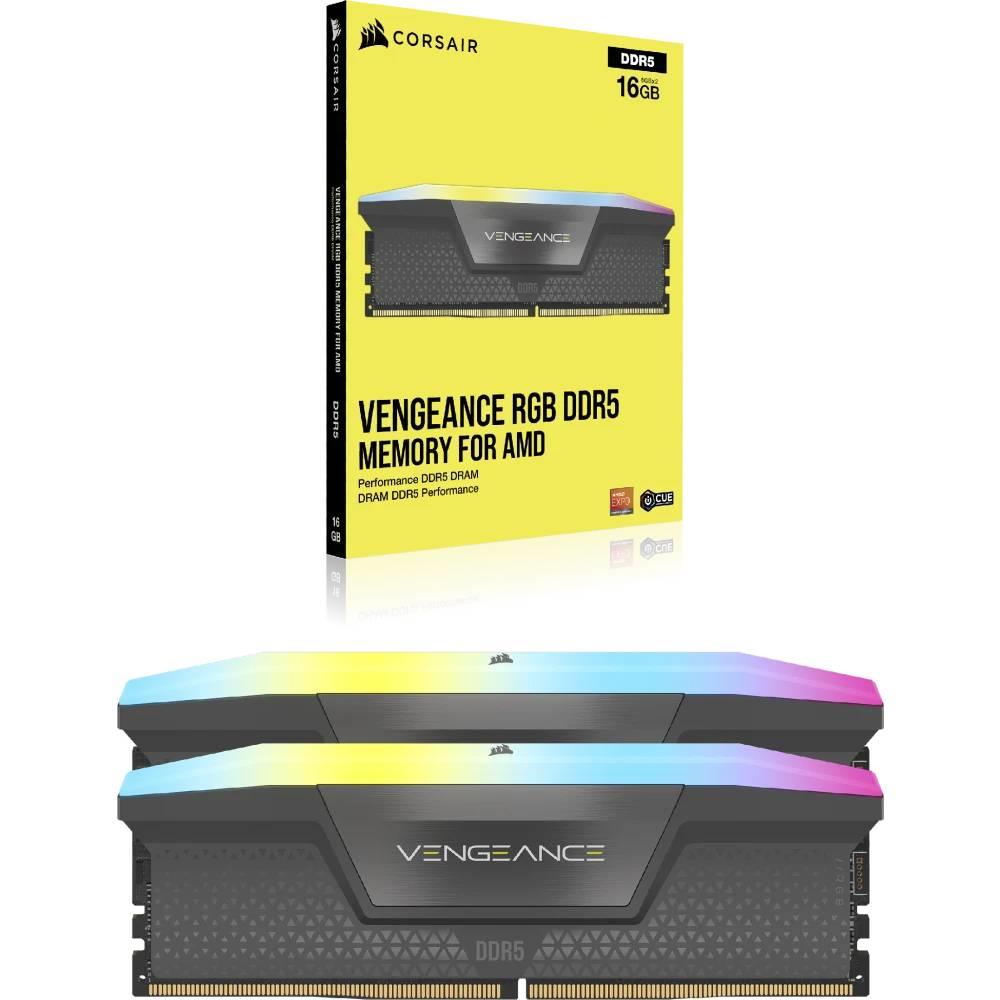 CORSAIR 32GB (2x16GB) Vengeance RGB 6000MHz CL28 DDR5 EXPO/XMP