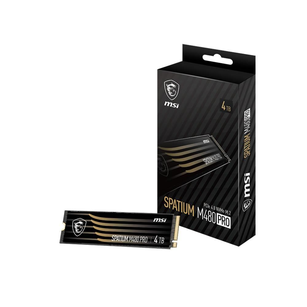 MSI 4TB SPATIUM M480 PRO Gen4 M.2 2280 SSD 6000MB Okuma / 4500MB Yazma