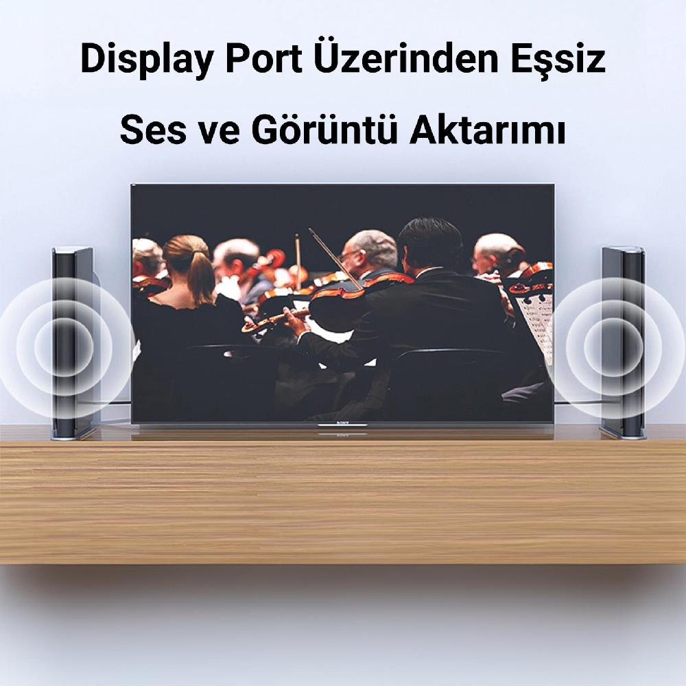 VegGieg 4K-60Hz 2K-165Hz Displayport 1.2 Kablo (3 Metre)