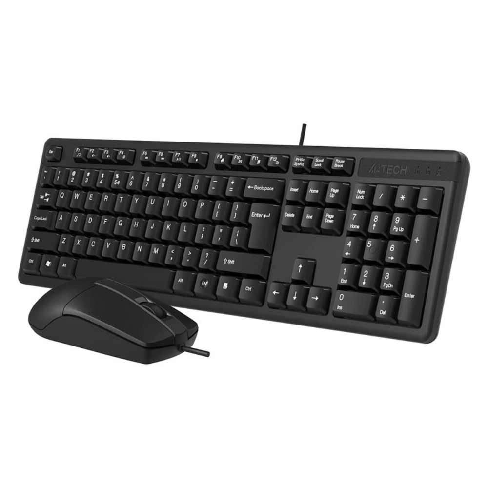 A4 Tech KR-3330 Siyah Türkçe Q Kablolu Klavye Mouse Set