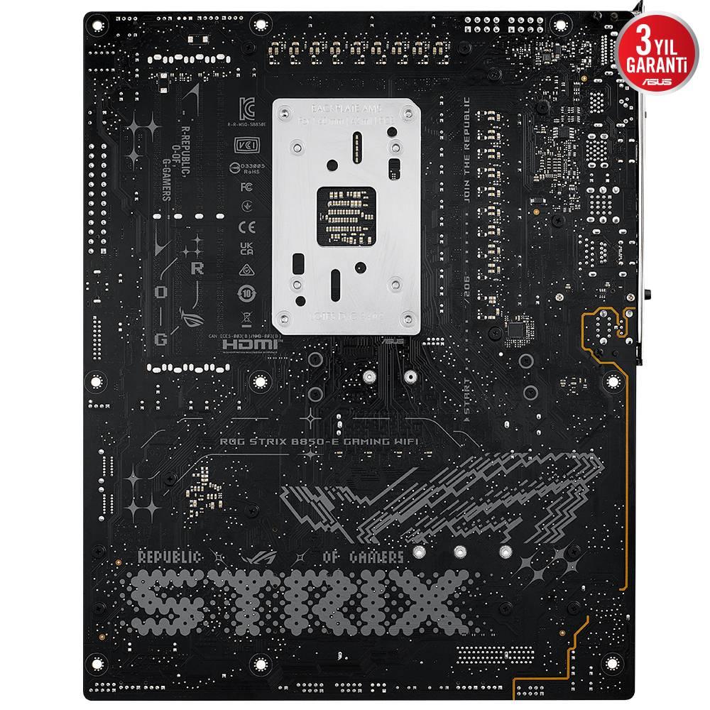 ASUS ROG STRIX B850-E GAMING WIFI 8000MHz OC DDR5 Soket AM5 M.2 USB4 HDMI DP ATX Anakart