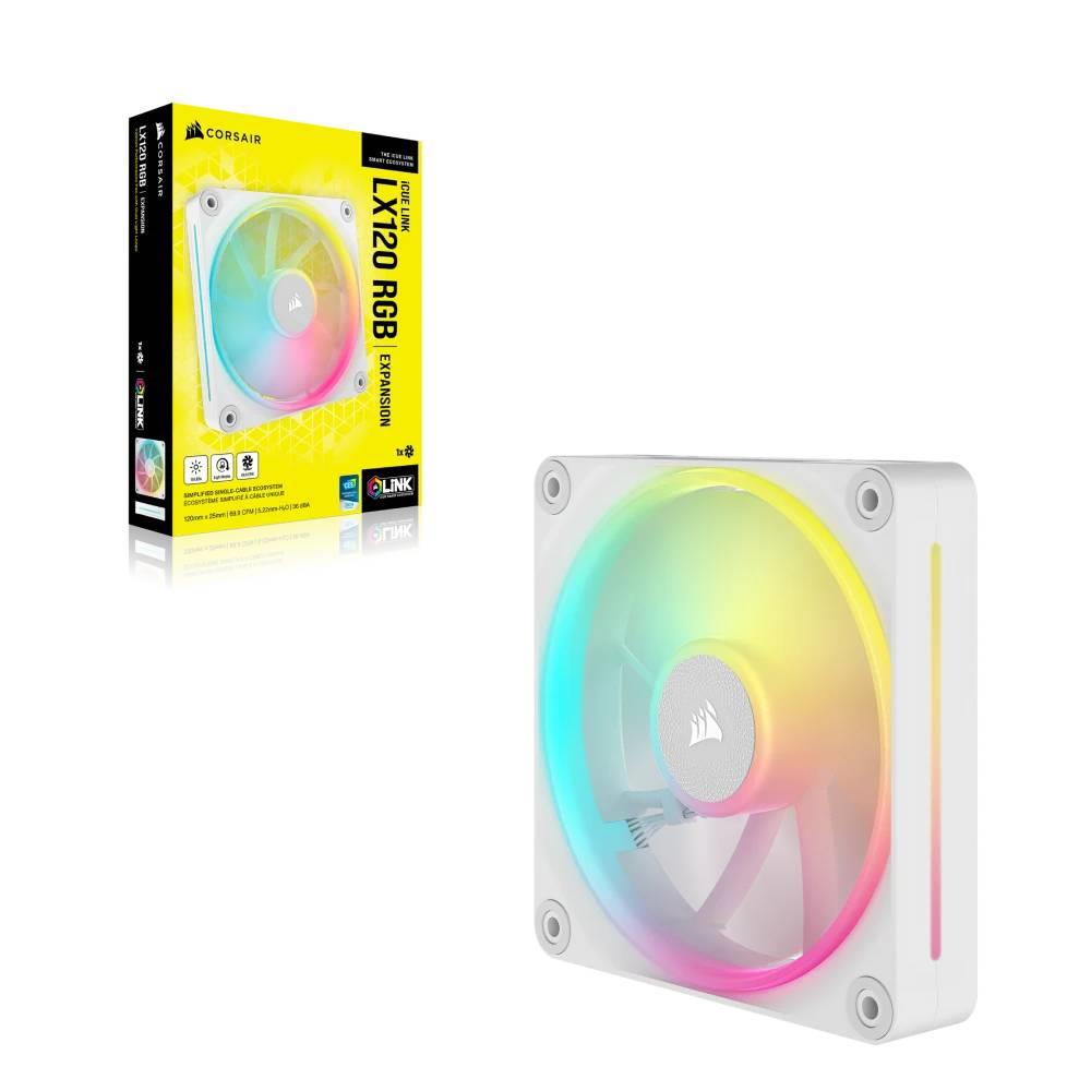 CORSAIR iCUE LINK LX120 RGB 120mm PWM Beyaz Tekli Kasa Fanı