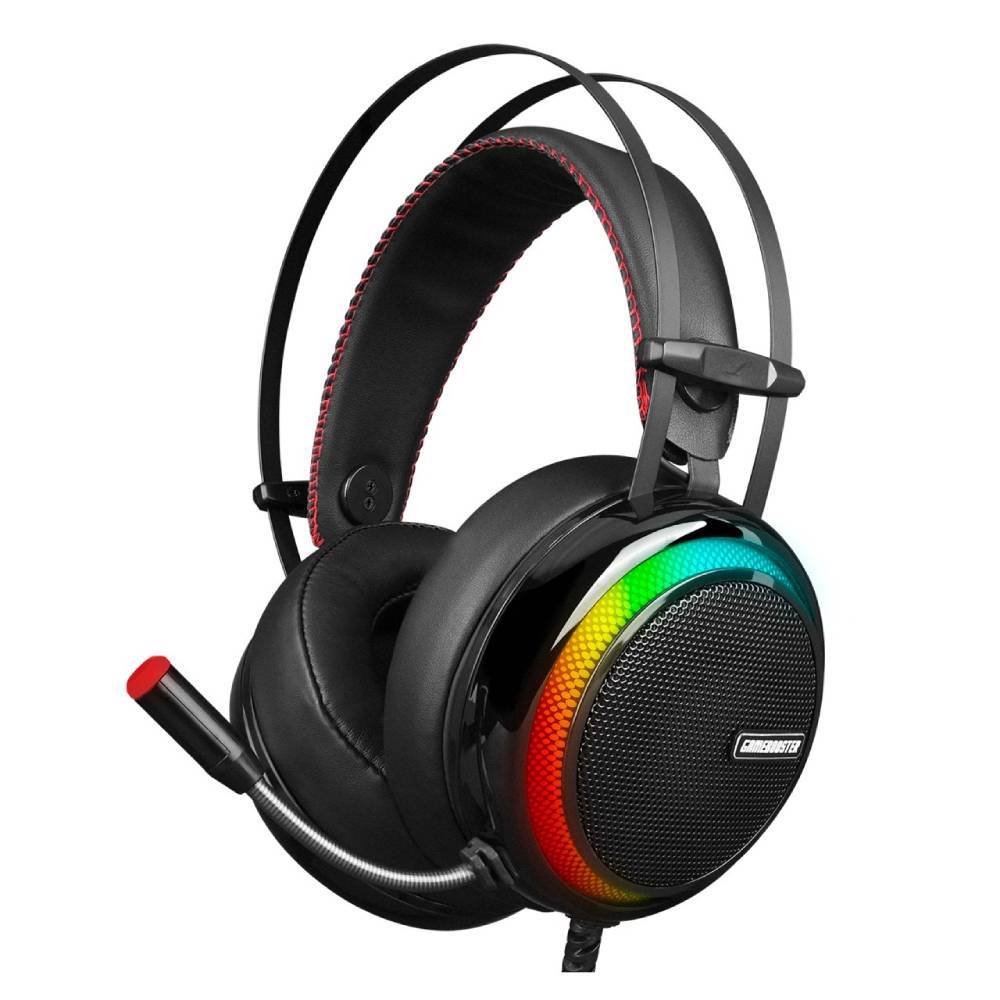 GameBooster H8 Ghost Shark Rainbow RGB Titreşimli 7.1 Surround Siyah Gaming Kulaklık