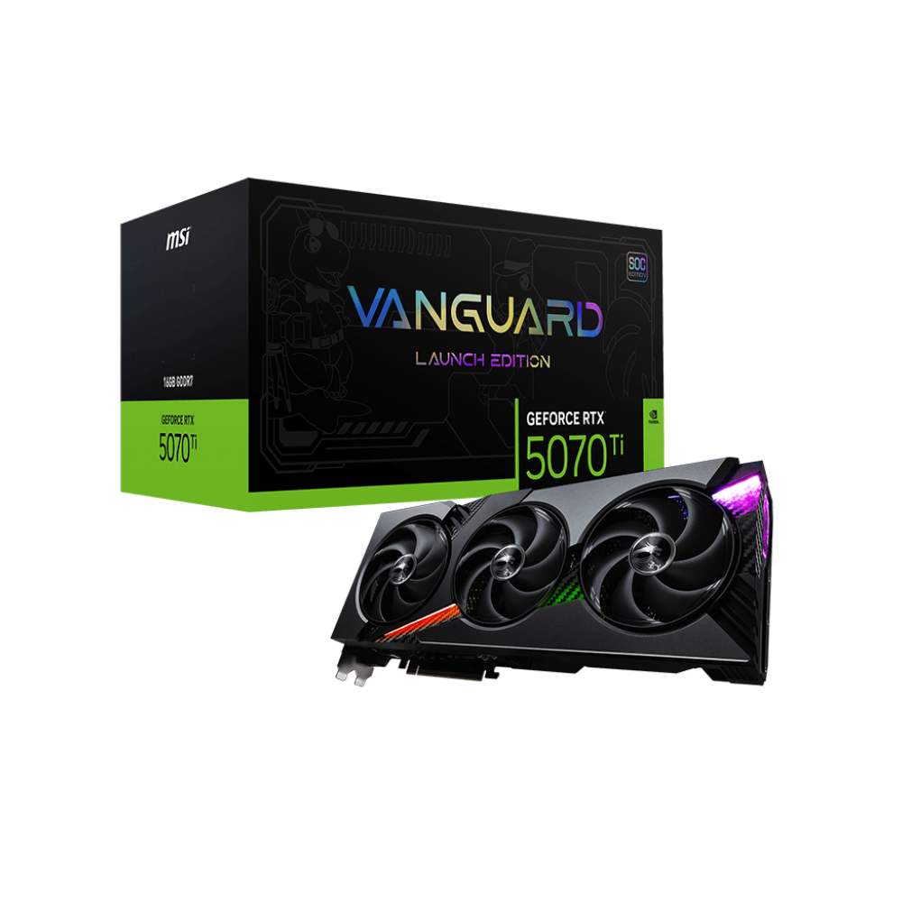 MSI GeForce RTX 5070 Ti 16G VANGUARD SOC LAUNCH EDITION GDDR7 DLSS