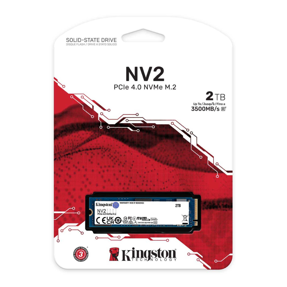 NVMe PCIe 2TB SSD 2枚 Kingston 2TB NV2 PCIe 4.0 NVMe M.2 SSD (3500MB Okuma / 2800MB