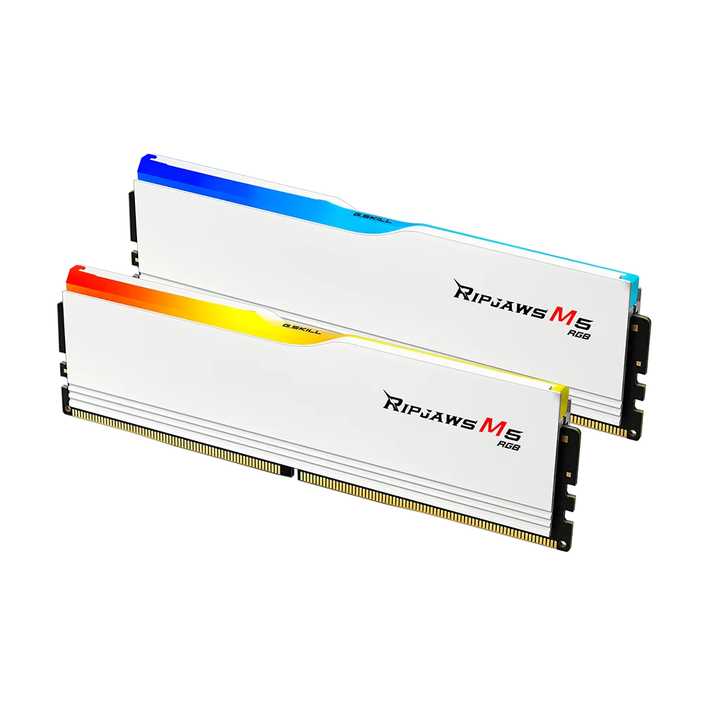 G.SKILL Ripjaws 32GB(2×16GB) DDR5 ホワイト GSKILL 32GB (2x16GB) Ripjaws M5 Beyaz RGB DDR5 6000Mhz CL36 XMP