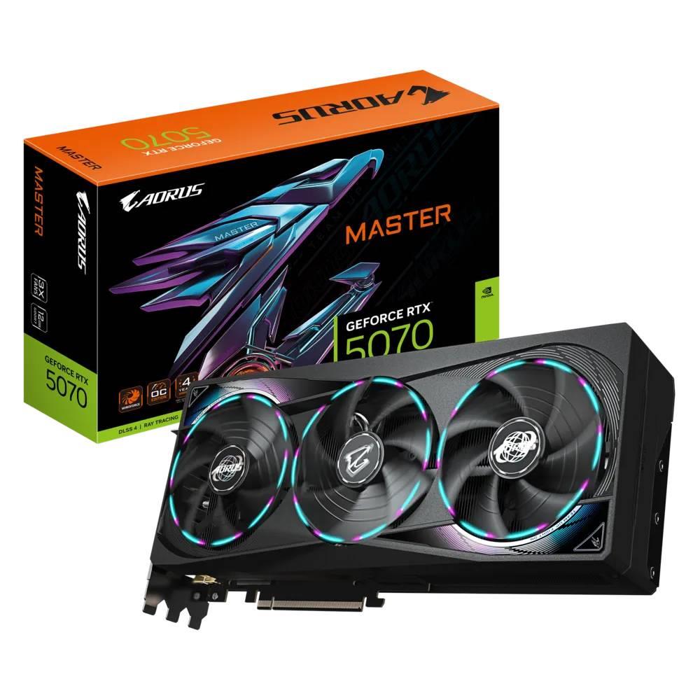 GIGABYTE AORUS GeForce RTX 5070 MASTER 12G GDDR7 DLSS 4 192 Bit Ekran Kartı