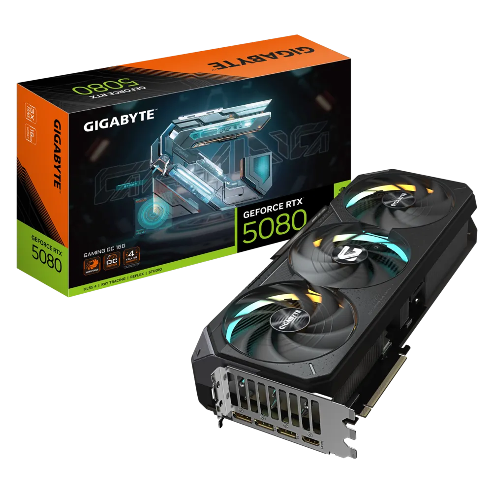 GIGABYTE GeForce RTX 5080 GAMING OC 16G GDDR7 DLSS 4 256 Bit Ekran Kartı