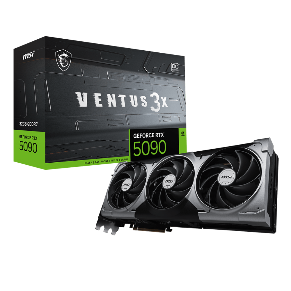 MSI GeForce RTX 5090 32G VENTUS 3X OC 32GB GDDR7 DLSS 4 512 Bit Ekran Kartı