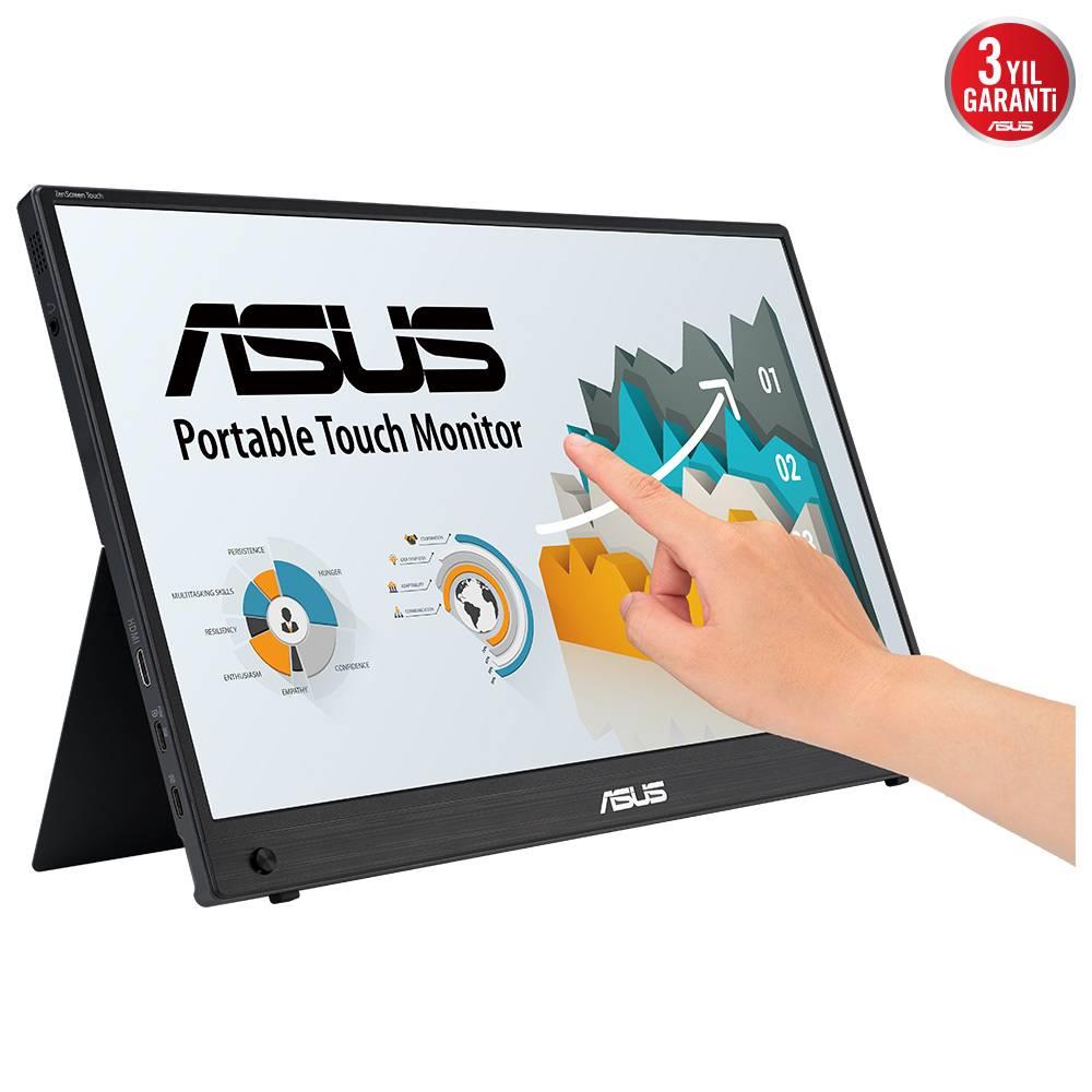 ASUS ZenScreen Touch MB16AMTR 15.6" 60Hz 5ms Mini HDMI USB-C USB 3.2 FHD Dokunmatik Portatif Monitör