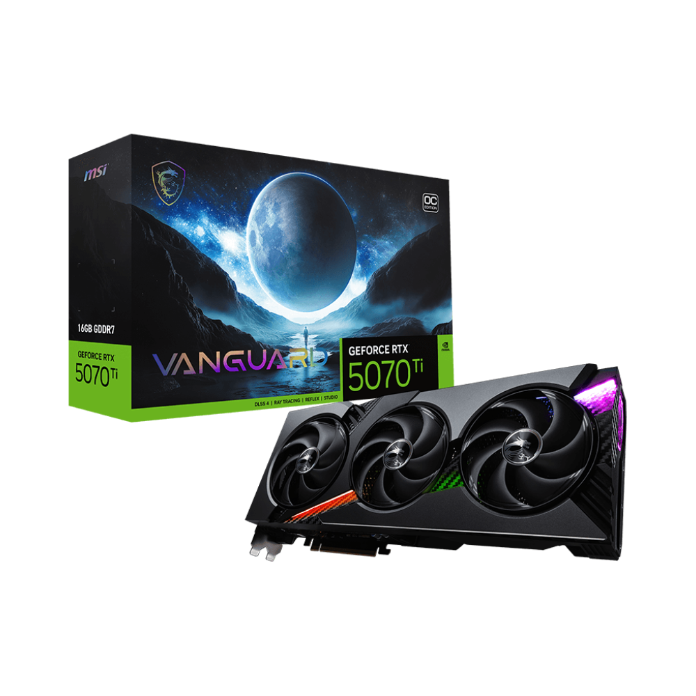 MSI GeForce RTX 5070 Ti 16G VANGUARD OC GDDR7 DLSS 4 256 Bit Ekran Kartı görsel 1