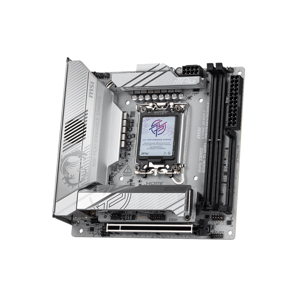 MSI MPG Z890I EDGE TI WIFI 8600MHz OC DDR5 Soket 1851 M.2 USB-C Thunderbolt4 HDMI Mini-ITX Anakart