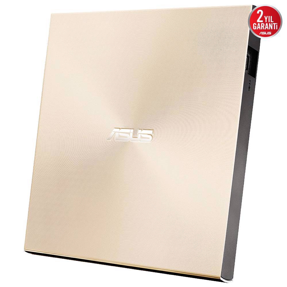 ASUS ZenDrive U8M Ultra İnce Harici USB-C DVD Windows ve Mac OS ile uyumlu M-DISC Altın Harici Sürücü ve Yazıcı