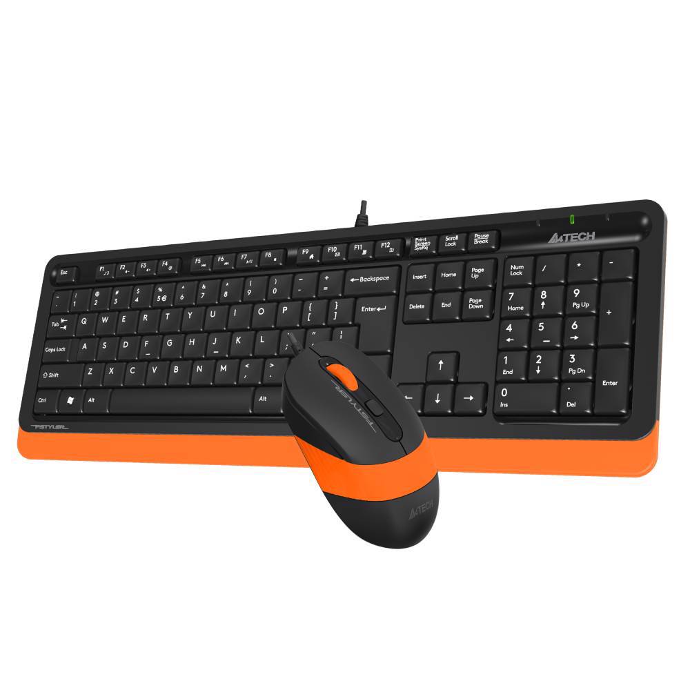 A4 Tech Fsytler F1010 Turuncu Türkçe Q Klavye Mouse Set