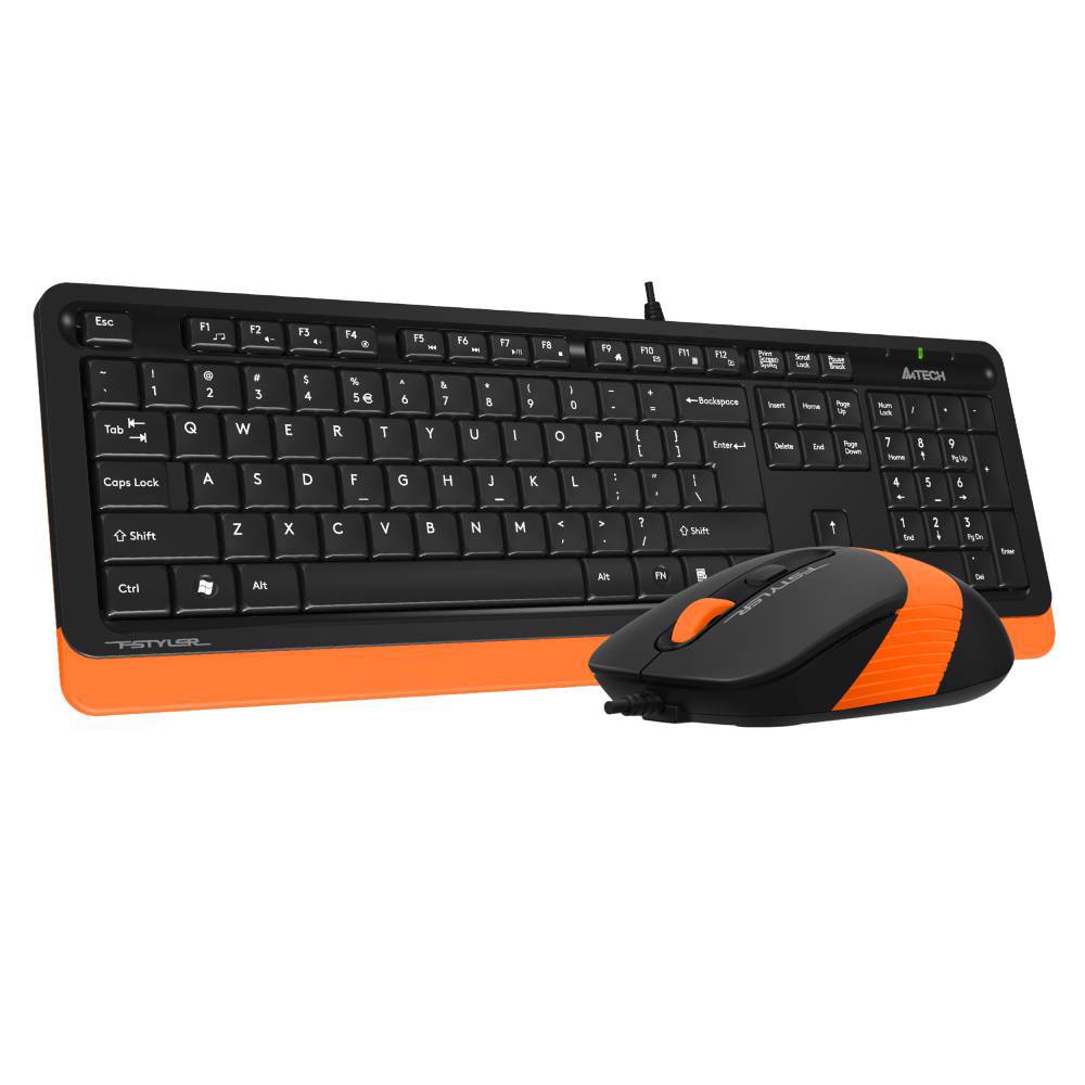 A4 Tech Fsytler F1010 Turuncu Türkçe Q Klavye Mouse Set