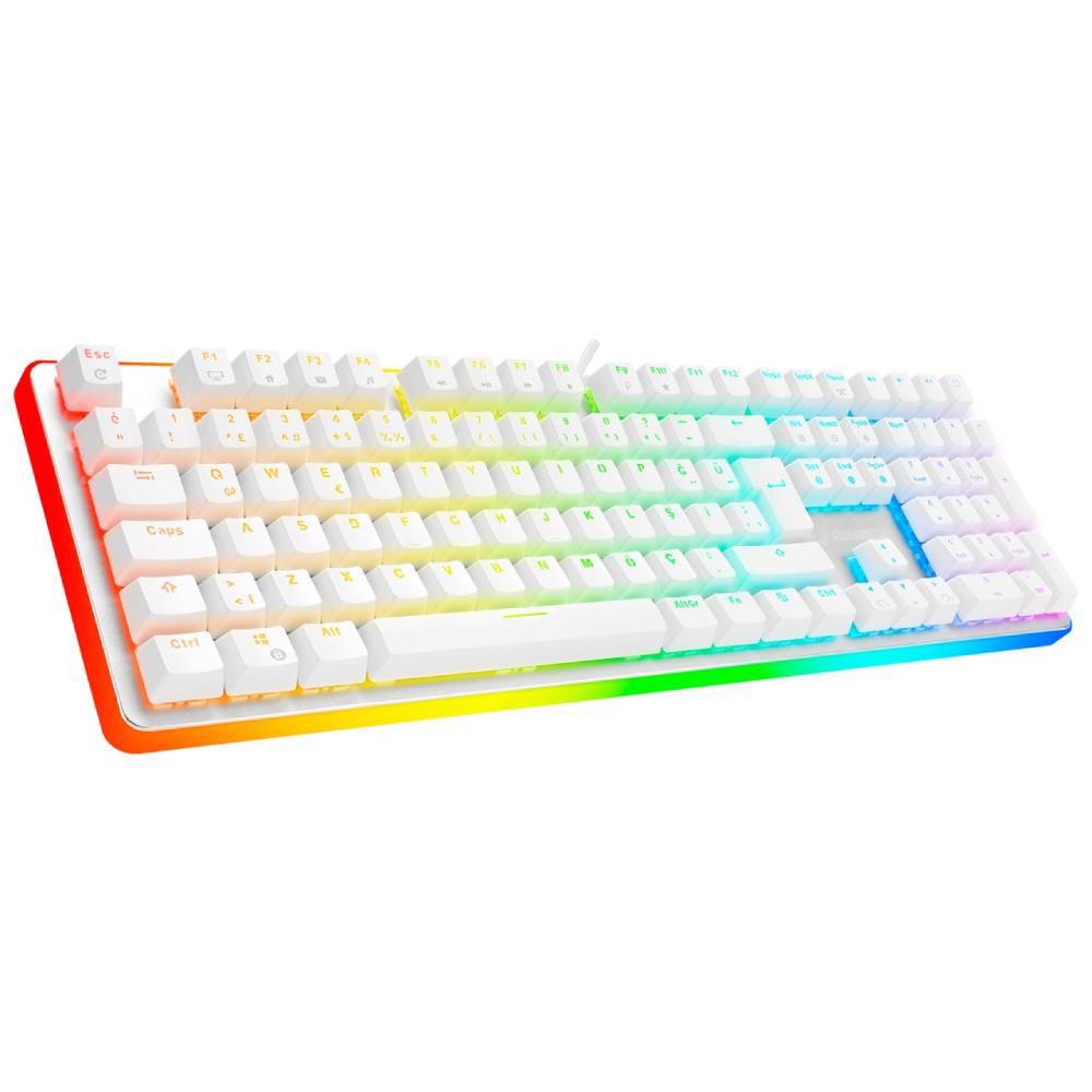 GameBooster G918 Fire Storm RGB Blue Switch Beyaz Mekanik Gaming Klavye