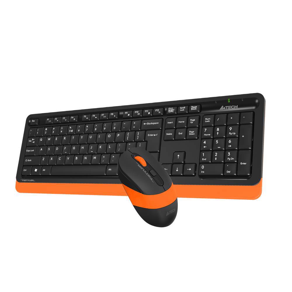 A4 Tech Fsytler FG1010 Turuncu Türkçe Q Kablosuz Klavye Mouse Set