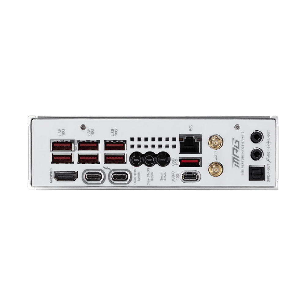 MSI MPG Z890I EDGE TI WIFI 8600MHz OC DDR5 Soket 1851 M.2 USB-C Thunderbolt4 HDMI Mini-ITX Anakart