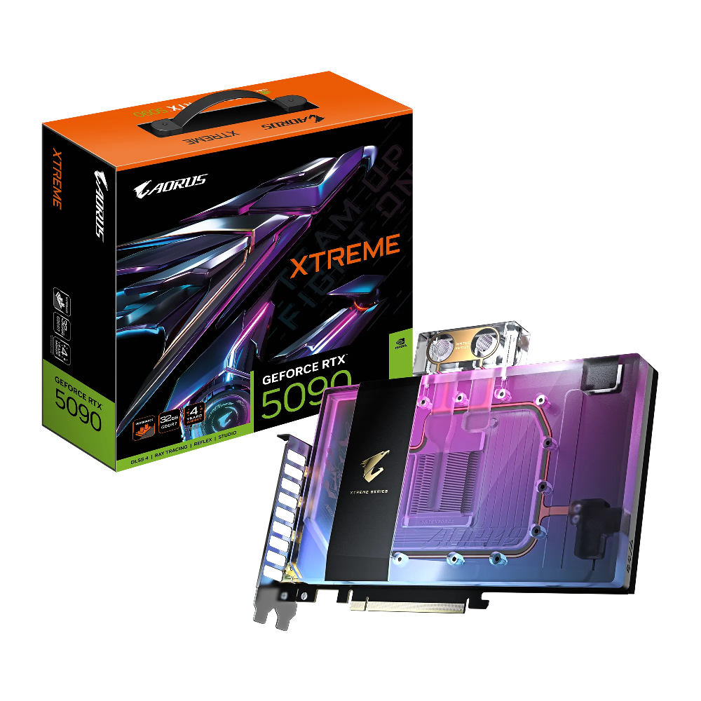 GIGABYTE AORUS GeForce RTX 5090 XTREME WATERFORCE WB 32G GDDR7 DLSS 4 512 Bit Ekran Kartı