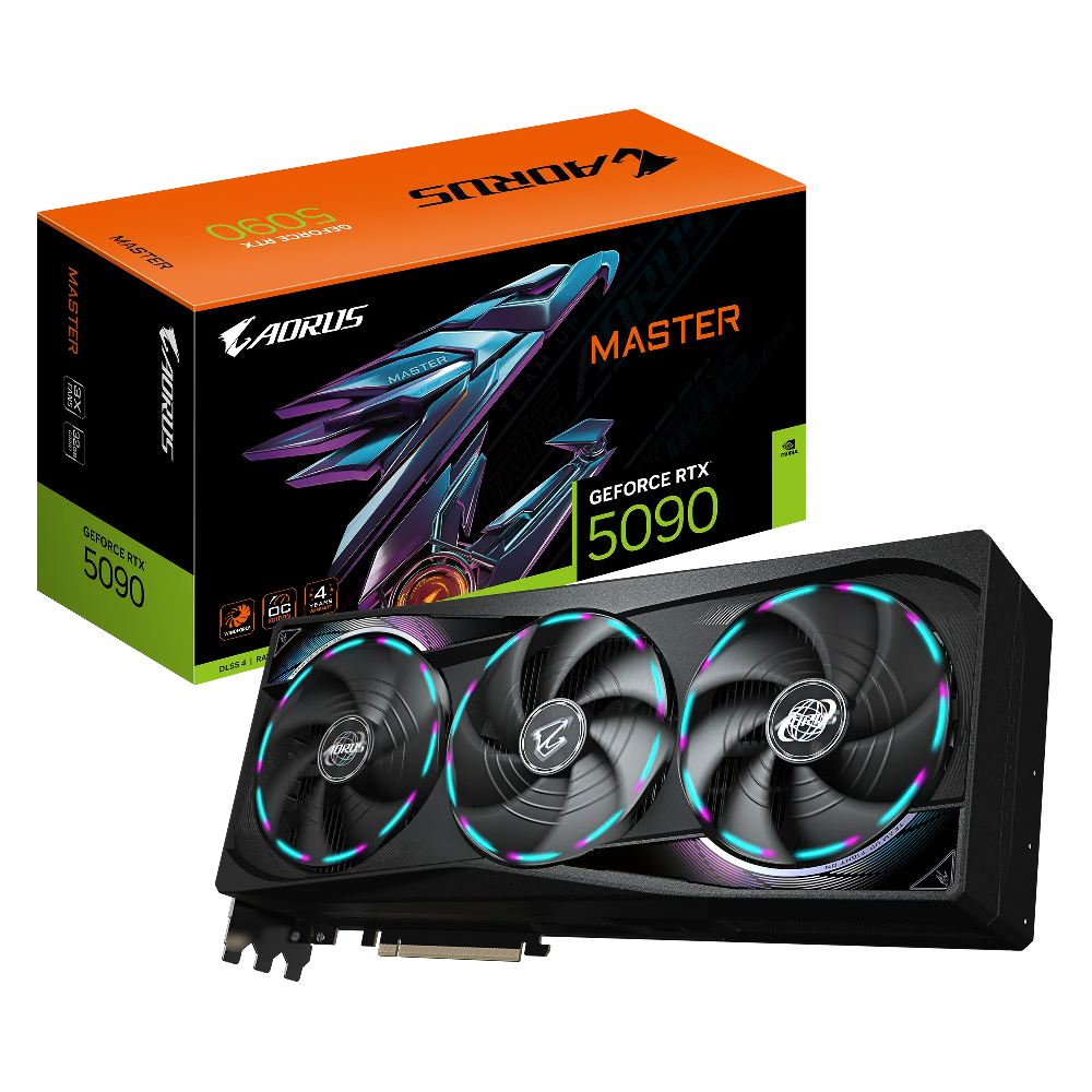 GIGABYTE AORUS GeForce RTX 5090 MASTER 32G GDDR7 DLSS 4 512 Bit Ekran Kartı