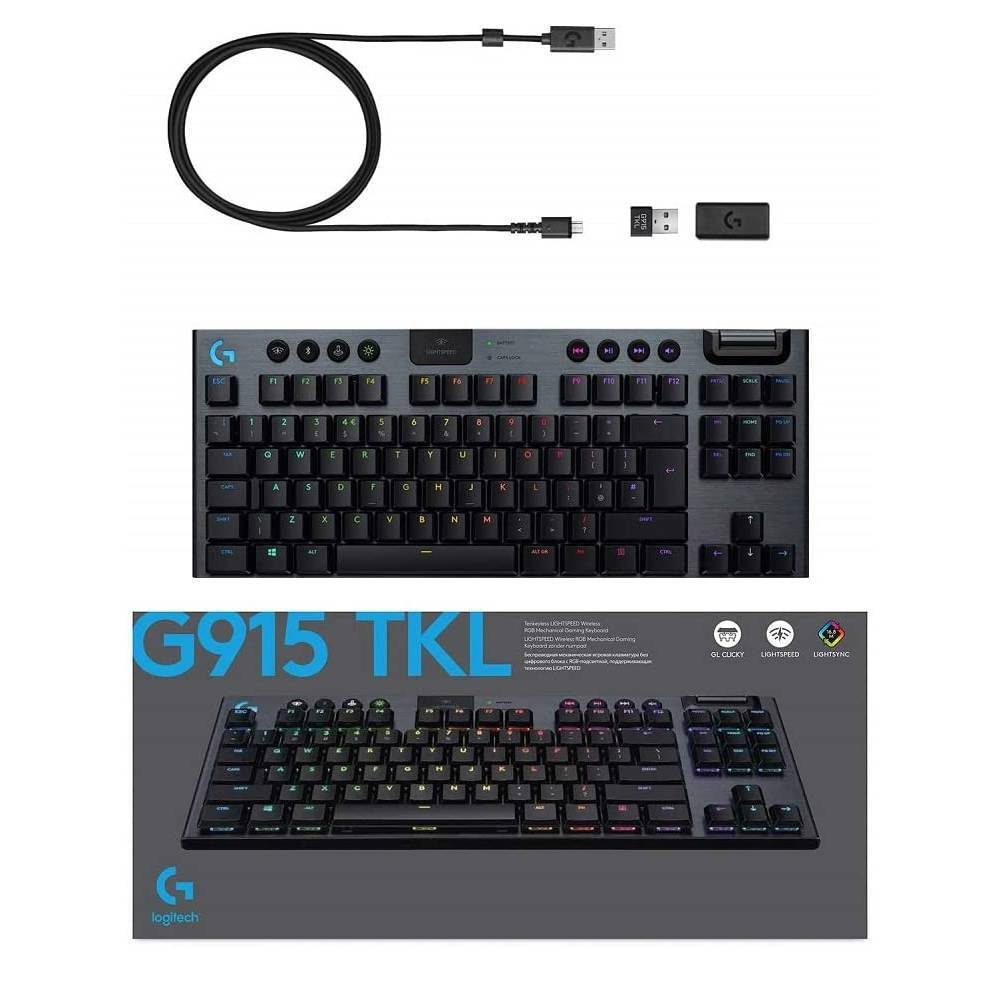 Logitech G915 TKL LIGHTSPEED Clicky İngilizce Kablosuz Gaming Klavye