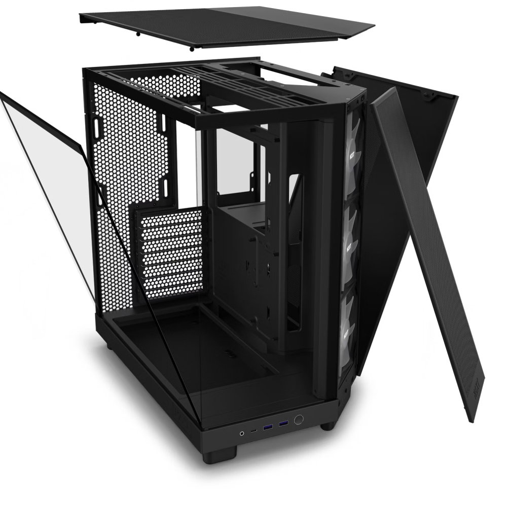 NZXT H6 Flow RGB USB 3.2 Siyah ATX Mid Tower Kasa | ITOPYA