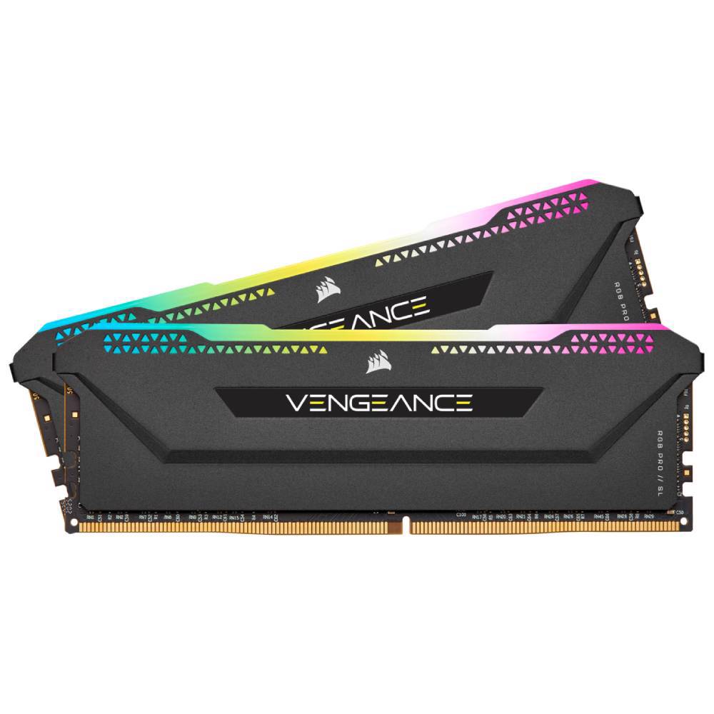CORSAIR 16GB(2x8GB) Vengeance RGB PRO SL Siyah 3600MHz CL18 DDR4 XMP Dual Kit Ram görsel 1