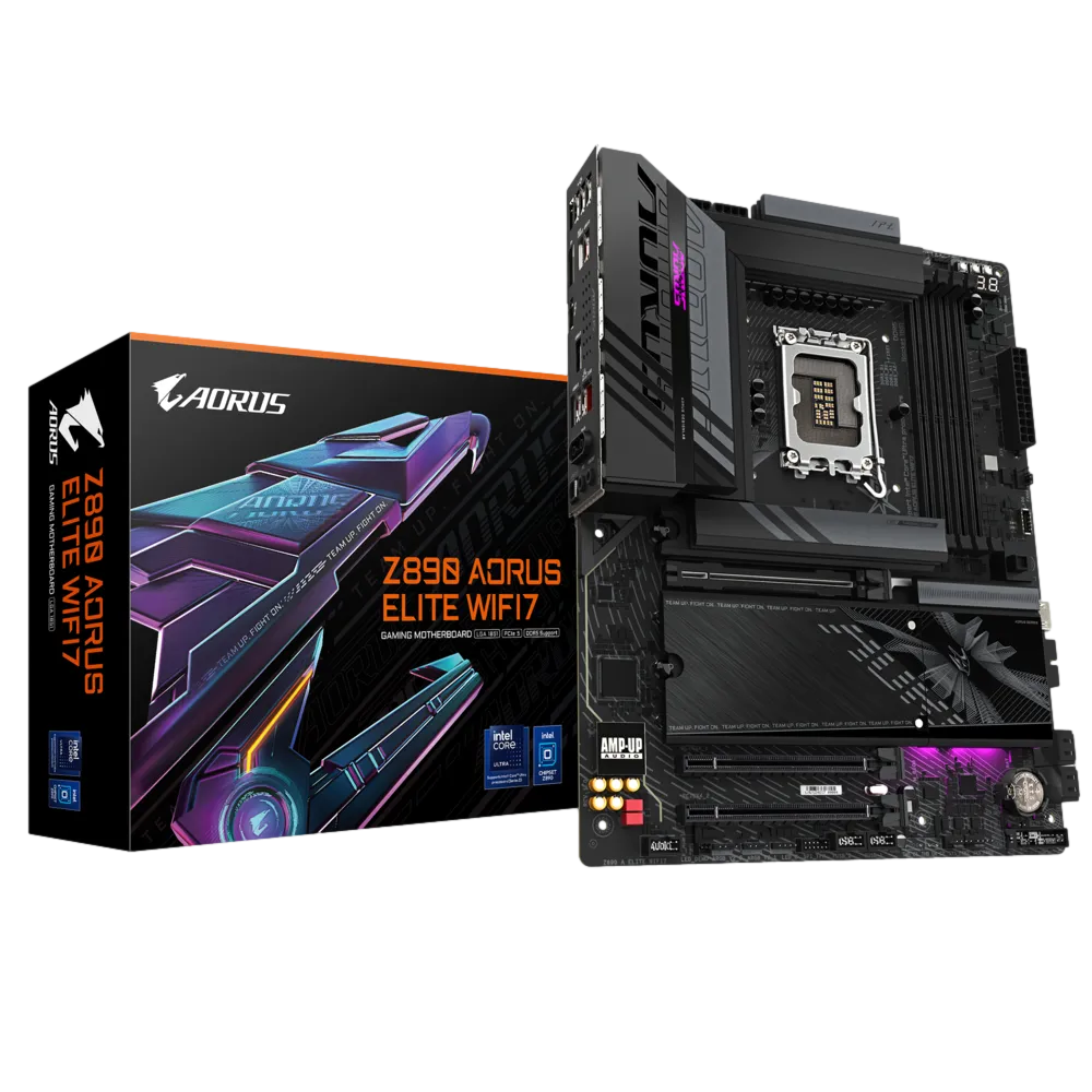 GIGABYTE Z890 AORUS ELITE WIFI7 9200MHz OC DDR5 Soket 1851 M.2 HDMI DP Thunderbolt 4 ATX Anakart görsel 1