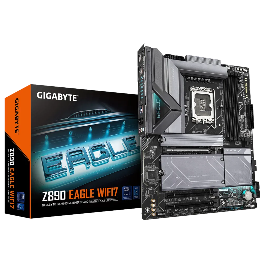 GIGABYTE Z890 EAGLE WIFI7 9200MHz OC DDR5 Soket 1851 M.2 DP Thunderbolt 4 ATX Anakart görsel 1