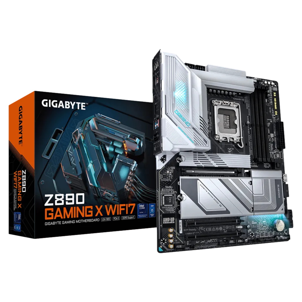 GIGABYTE Z890 GAMING X WIFI7 9200MHz OC DDR5 Soket 1851 M.2 HDMI DP Thunderbolt 4 ATX Anakart görsel 1