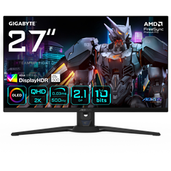 GIGABYTE AORUS FO27Q5P 27" 500Hz 0.03ms HDMI DP Type-C G-Sync Pivot HDR500 QHD QD-OLED Gaming Monitör
