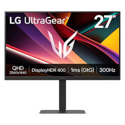 LG UltraGear 27G640A-B 27" 300Hz 1ms HDMI DP AdaptiveSync HDR400 Pivot QHD IPS Gaming Monitör