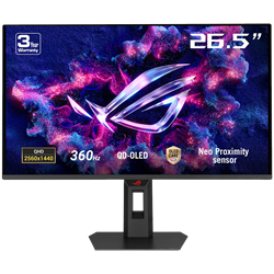 ASUS ROG Strix XG27AQDNG 26.5" 360Hz 0.03ms HDMI DP Adaptive Sync HDR10 Pivot QHD QD-OLED Gaming Monitör