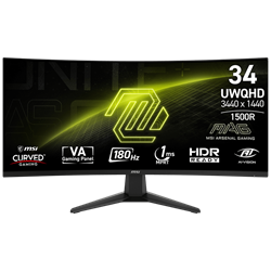 MSI MAG 346CQ 34" 180Hz 1 ms HDMI DP FreeSync Premium HDR Ready UWQHD VA Curved 1500R Gaming Monitör