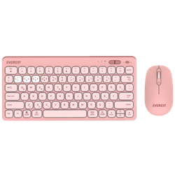 Everest KM-BT903 LUMI Pembe Kablosuz Klavye Mouse Set