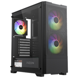 FAZEON F16 650W 80+ Bronze Tempered Glass Mesh 3x ARGB Fanlı USB 3.0 Siyah ATX Bilgisayar Kasası