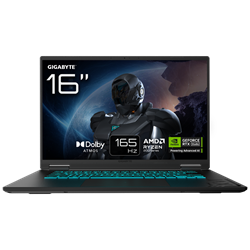GIGABYTE GAMING A16 Ryzen 7 260 16GB DDR5 RTX5060 GDDR7 8GB 1 TB SSD 16" FHD 165Hz FreeDos Gaming Notebook