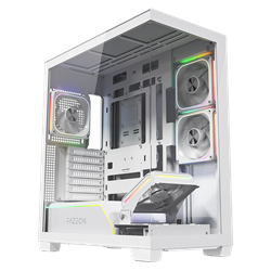 FAZEON F14 750W 80+ Bronze Full Modular Gen5 Tempered Glass Mesh 4x120mm ARGB Fanlı Type-C Beyaz ATX Bilgisayar Kasası