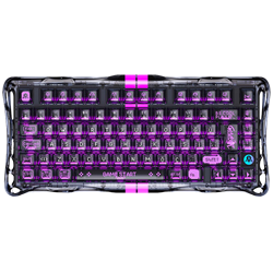 GravaStar Mercury V75 RGB Manyetik Switch Türkçe Q Transparent Black Kablolu Gaming Klavye