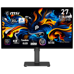 MSI PRO MAX 271UPX12G 26.5" 120Hz 0.03ms HDMI DP G-Sync FreeSync Premium Pro HDR400 Pivot UHD QD-OLED Monitör
