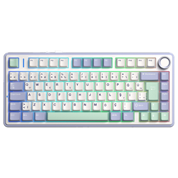 Aula F75 GrayWood V4 Switch Hot Swap RGB Pastel Türkçe Kablosuz Mekanik Gaming Klavye