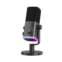 Fifine Ampligame AM9 XLR USB RGB Hibrit Yayıncı Mikrofonu