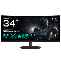 GIGABYTE G34WQC2 34" 200Hz 1ms Adaptive Sync HDMI DP HDR400 WQHD VA Curved 1500R Gaming Monitör