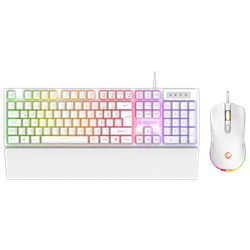 Rampage KM-RX7 FORTUNA V2 Beyaz Klavye Mouse Set
