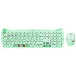 Everest KM-6283 CATTY Yeşil Kablosuz Klavye Mouse Set