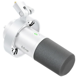 Fifine K688 USB-XLR Beyaz Dinamik Yayıncı Bilgisayar Mikrofonu