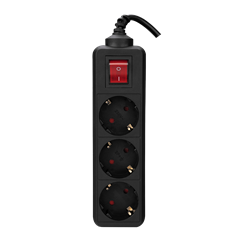 S-link SPG3-X-3 1.5m 150 Joule 3 lü Anahtarlı Akım Korumalı Siyah Priz