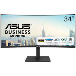 ASUS 34" VA34VCPSR 100Hz 4ms GtG HDMI DP USB 3.2 RJ45 HDR10 1500R Curved WQHD VA Monitör