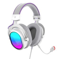 Fifine Ampligame H16 Mikrofonlu 7.1 RGB Beyaz Gaming Kulaklık