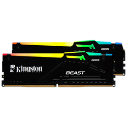 Kingston 16GB(2x8) Fury Beast Black RGB EXPO/XMP 6000MHz CL36 DDR5 Dual Kit Ram